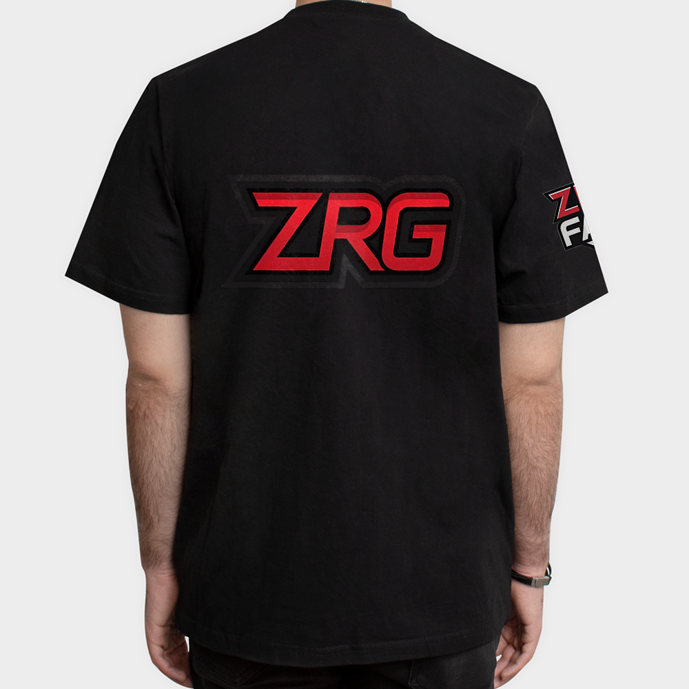 تیشرت طرح ZRGنمای پشت - رنگ مشکی5