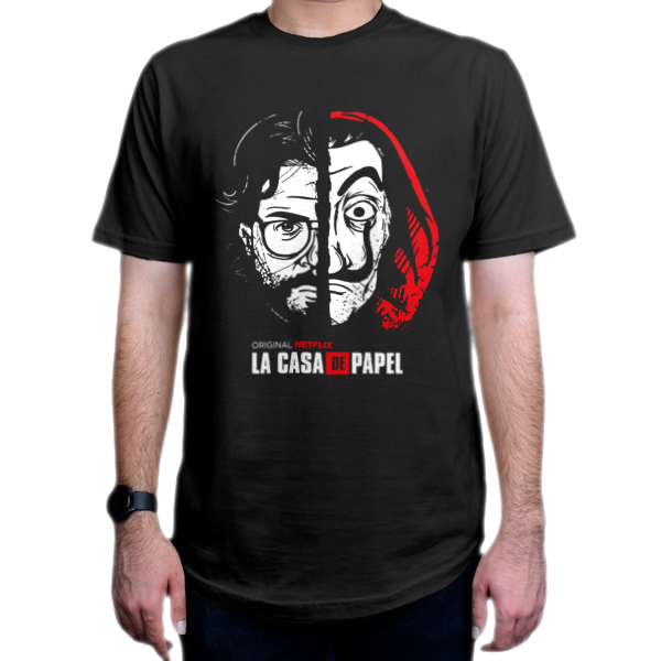 تیشرت طرح سریال Money Heist خانهٔ کاغذی شخصیت The professor پروفسور
