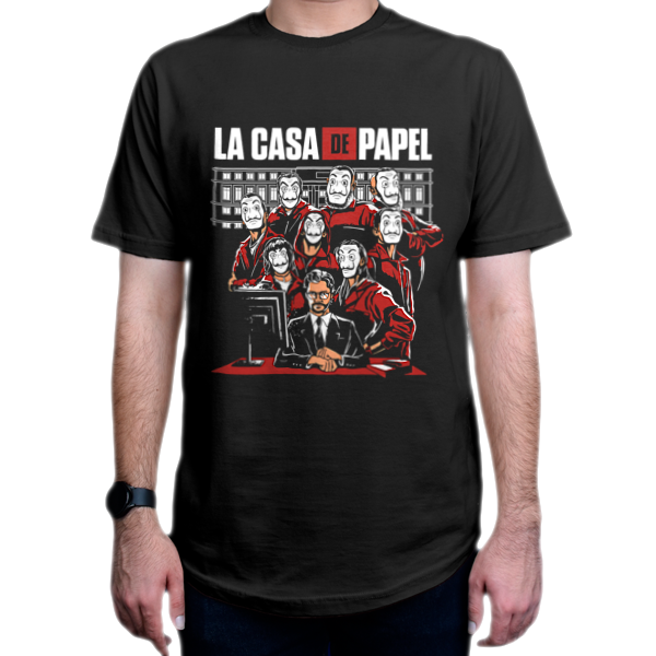 تیشرت طرح سریال Money Heist خانهٔ کاغذی  MH6