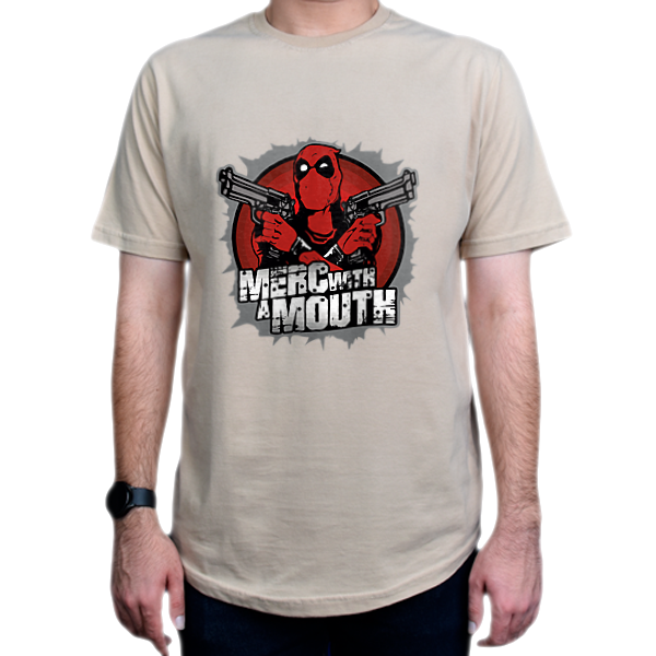 تیشرت طرح فیلم  Deadpool  ددپول  مدل  MERC WITH A MOUTH