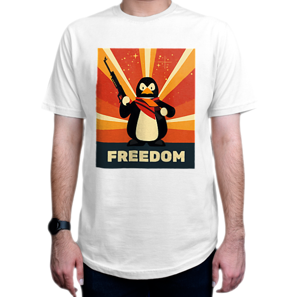 تیشرت برنامه نویسی طرح  لینوکس Linux آزادی FREEDOM