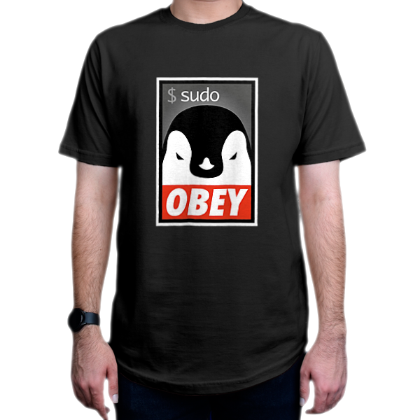 تیشرت برنامه نویسی طرح لینوکس Sudo Obey