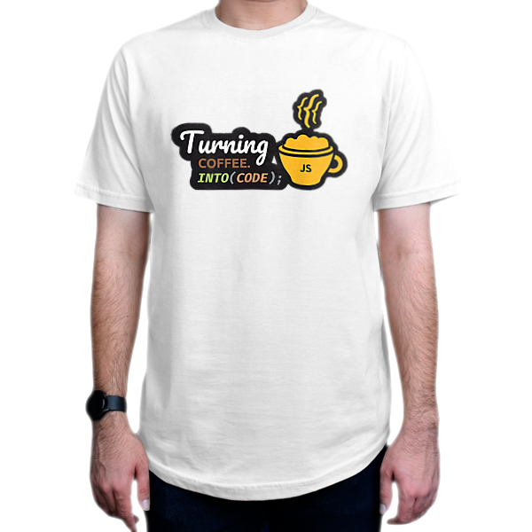تیشرت برنامه نویسی طرح جاوااسکریپت و قهوه JavaScript Coffee