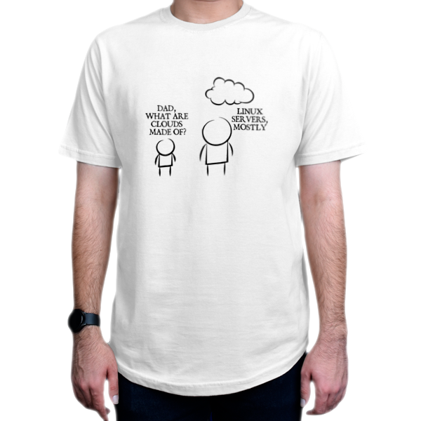 تیشرت برنامه نویسی طرح dad what are clouds made of