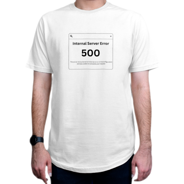تیشرت برنامه نویسی طرح 500 Internal Server Error