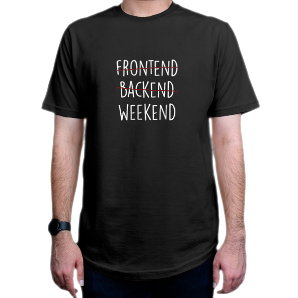 تیشرت برنامه نویسی طرح 1-Frontend Backend Weekend