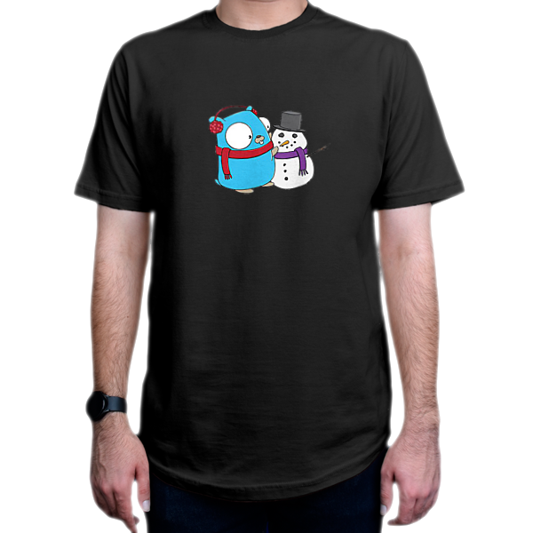 تیشرت برنامه نویسی طرح Gopher and Snowman