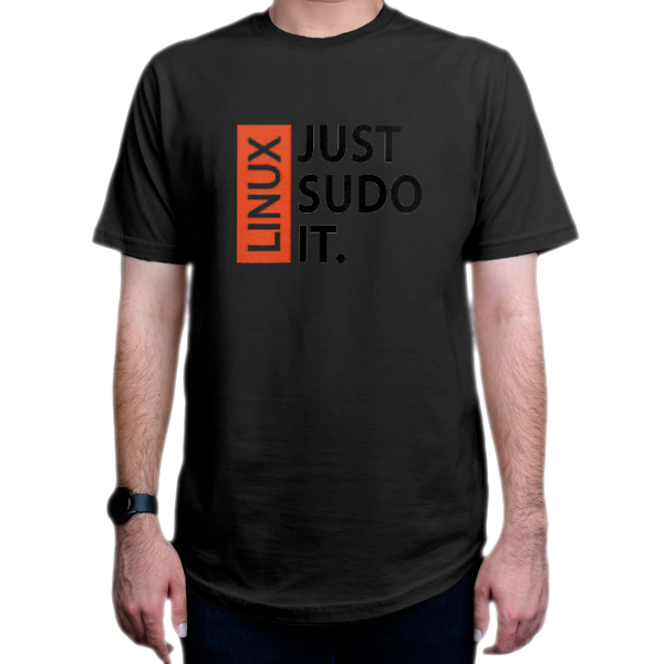 تیشرت برنامه نویسی طرح Linux just sudo it