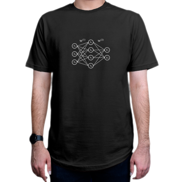تیشرت برنامه نویسی طرح 1-Neural network white