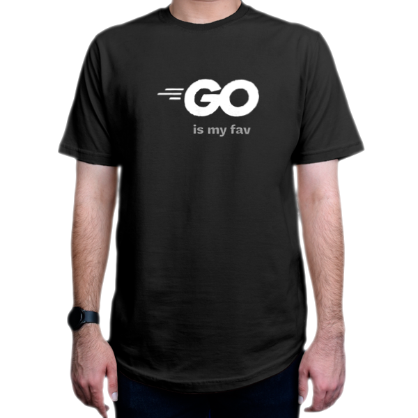 تیشرت برنامه نویسی طرح Go is my fav