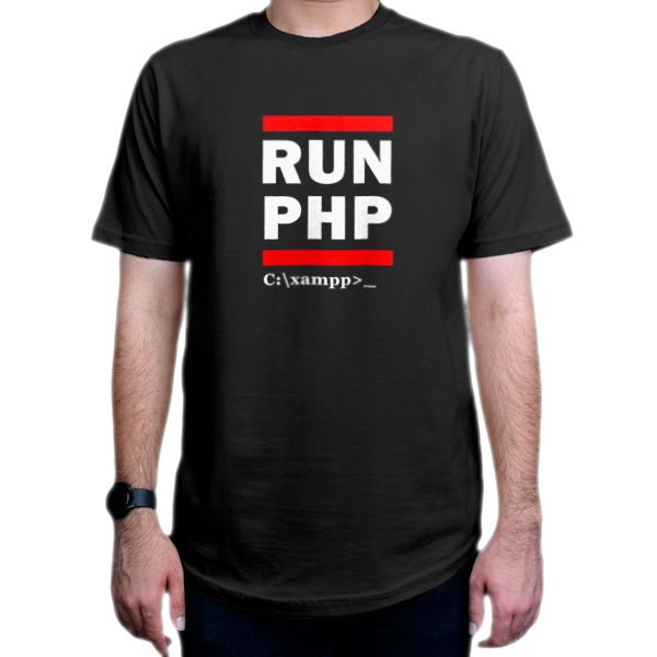 تیشرت برنامه نویسی طرح RUN PHP