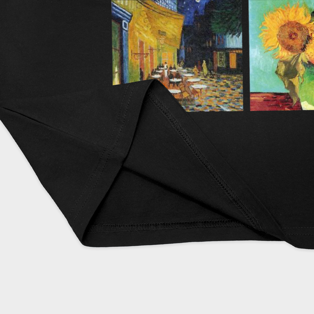 تیشرت ونگوگ Van Goghنمای نزدیک پایین لباس - رنگ مشکی2