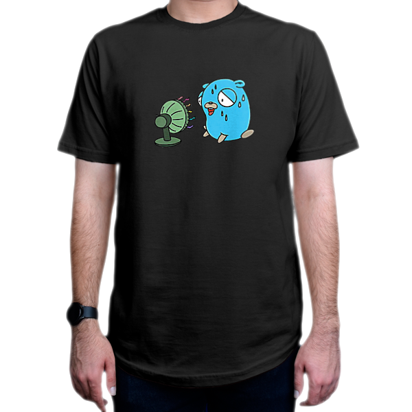 تیشرت برنامه نویسی طرح Sweaty Gopher