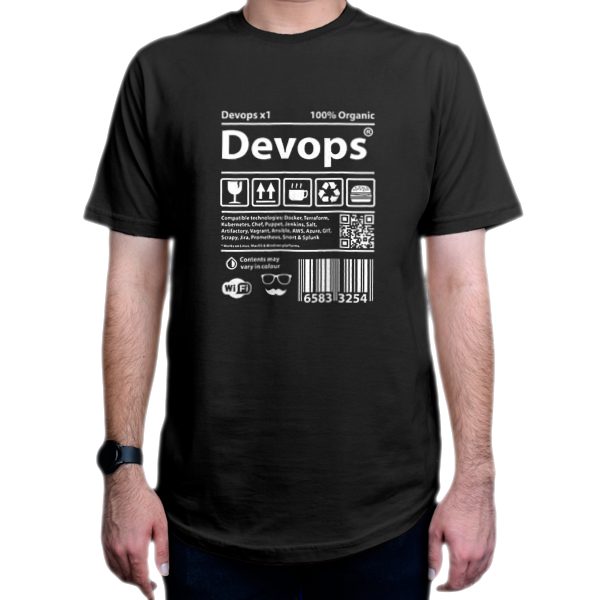 تیشرت برنامه نویسی طرح Devops Barcode